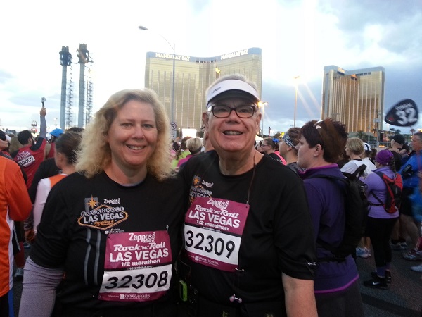Greg and Alice at Las Vegas Half Marathon